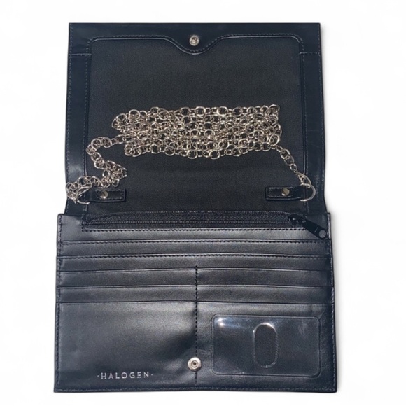 Halogen crossbody wallet color: Black